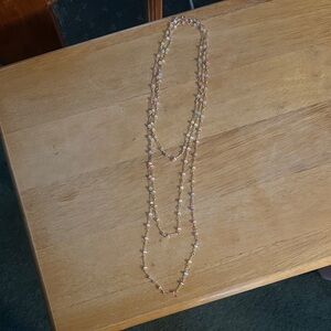 Elegant Gold and Silver Beaded Necklace